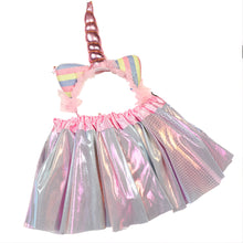 Load image into Gallery viewer, Babymoon Set of 2 Glittering Princess Girl’s Tutu Skirt with Headband | Baby Photoshoot Props | 3-8 years | Grey