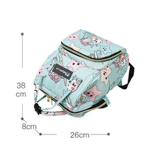 Load image into Gallery viewer, Babymoon Mother Diaper Bag Lightweight Multifunctional Travel Unisex Diaper Backpack - Light Green Star
