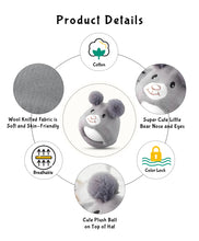 Load image into Gallery viewer, Babymoon Baby Bear Winter Ear Protection Cap Kids Hat Boys Girls Cap | 0-24M | Grey