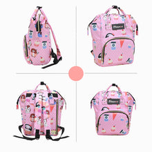 Load image into Gallery viewer, Babymoon Mother Diaper Bag Lightweight Multifunctional Travel Unisex Diaper Backpack - Pink Icecream