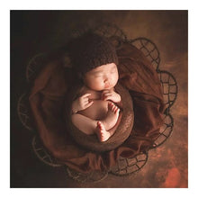 Load image into Gallery viewer, Babymoon Iron Cutwork Basket | Baby Photoshoot Props | Brown