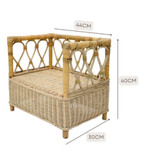 Load image into Gallery viewer, Babymoon Rustic Cane King Sofa | Wooden Properties | Baby Photography Props