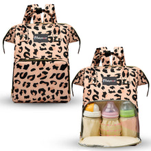 Load image into Gallery viewer, Babymoon Mother Diaper Bag Lightweight Multifunctional Travel Unisex Diaper Backpack | Floral Peach