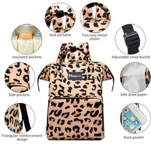 Load image into Gallery viewer, Babymoon Mother Diaper Bag Lightweight Multifunctional Travel Unisex Diaper Backpack | Floral Peach