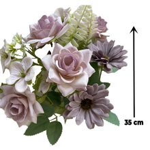 Load image into Gallery viewer, Babymoon Artificial Mix Flowers Bunch | 7 Head | Home Decoration | Baby Photoshoot Props | Gift Set | Pink