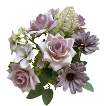 Load image into Gallery viewer, Babymoon Artificial Mix Flowers Bunch | 7 Head | Home Decoration | Baby Photoshoot Props | Gift Set | Pink