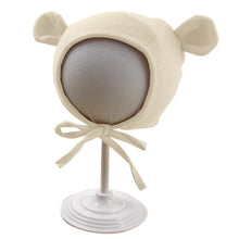 Load image into Gallery viewer, Babymoon Stretchable Bear Ears Baby Photography Cap Hat | NewBorn Photoshoot Props | White