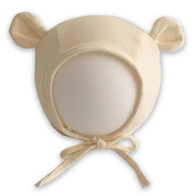 Load image into Gallery viewer, Babymoon Stretchable Bear Ears Baby Photography Cap Hat | NewBorn Photoshoot Props | White