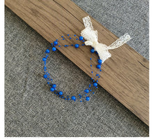 Load image into Gallery viewer, Babymoon Baby Girl' s Pearl Designer Headband | Girls Hair Accessories | Blue