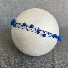 Load image into Gallery viewer, Babymoon Baby Girl' s Pearl Designer Headband | Girls Hair Accessories | Blue