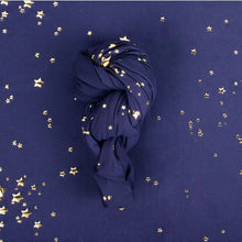 Load image into Gallery viewer, Babymoon Set of 2 | Starry Wrap and Layer | Baby Photography Props | Navy Blue