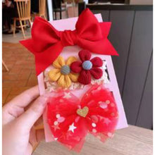 Load image into Gallery viewer, Babymoon | Set of 3 | Designer Princess Baby Girl’s Headbands | Hair Accessories | Red