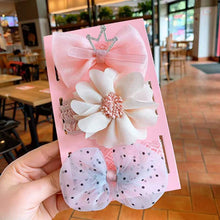 Load image into Gallery viewer, Babymoon | Set of 3 | Designer Princess Baby Girl’s Headbands | Hair Accessories | Pink | White | Blue