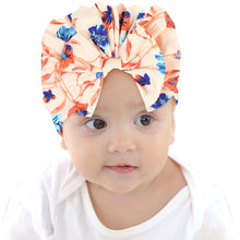 Load image into Gallery viewer, Babymoon Beanie Floral Bow Baby Boy's & Girl's Cap Kids | Toddler Infant Hat | Orange