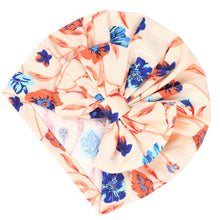 Load image into Gallery viewer, Babymoon Beanie Floral Bow Baby Boy's & Girl's Cap Kids | Toddler Infant Hat | Orange