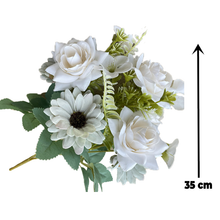 Load image into Gallery viewer, Babymoon Artificial Mix Flowers Bunch | 7 Head | Home Decoration | Baby Photoshoot Props | Gift Set | Pink