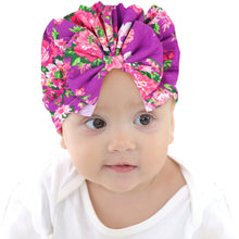 Load image into Gallery viewer, Babymoon Beanie Floral Bow Baby Boy's & Girl's Cap Kids | Toddler Infant Hat | Purple