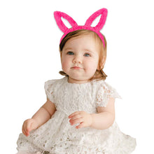 Load image into Gallery viewer, Babymoon Plush Ears Baby Girl’s Headband | Hair Accessories | Pink