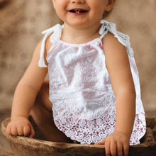 Load image into Gallery viewer, Babymoon Cotton Spaghetti Embroidery Baby Girl’s Frock Dress | Baby Photoshoot Props | Pink