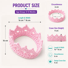 Load image into Gallery viewer, Babymoon Crown Headwear New Born Baby Photography Shoot Props Costumes - Pink