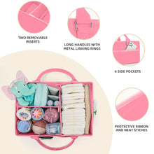 Load image into Gallery viewer, Babymoon Baby Products Caddy Diaper Organiser Bag | Multifunctional Travel Diaper Backpack Baby Wipes Felt Storage, Nursery, Foldable and Portable