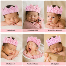 Load image into Gallery viewer, Babymoon Crown Headwear New Born Baby Photography Shoot Props Costumes - Pink