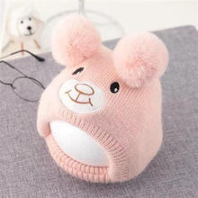 Load image into Gallery viewer, Babymoon Baby Bear Winter Ear Protection Cap Kids Hat Boys Girls Cap | 0-24M | Pink