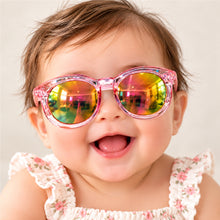 Load image into Gallery viewer, Babymoon Baby Boys Girls Round Style Unisex Transparent Kids Sunglasses with Case | Baby Return Gift Set | Pink