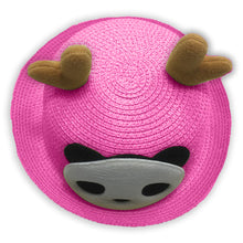 Load image into Gallery viewer, Babymoon Panda Baby Summer Spring Kids Cap with String | 2-8 Years | Pink