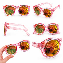 Load image into Gallery viewer, Babymoon Baby Boys Girls Round Style Unisex Transparent Kids Sunglasses with Case | Baby Return Gift Set | Pink