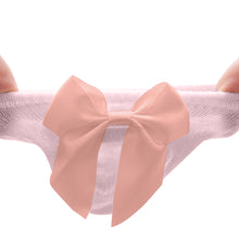Load image into Gallery viewer, Babymoon Set of 3 | Non-Skid, Anti Slip Pearl Bow Flower Baby Socks Gift Box | Safety Protector | 0-12M | Pink
