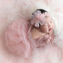 Load image into Gallery viewer, Babymoon Set of 2 | Fluffy Romper & Hairband | Baby Photoshoot Props Costumes | Pink | 0-1 Month