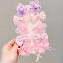 Load image into Gallery viewer, Babymoon Fusion Flower 10pcs Hairclips Hair Accessories Set | Pink
