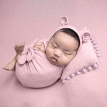 Load image into Gallery viewer, Babymoon (Set Of 4) Butterfly Ready Wrap, Jersey wrap, Pillow & Cap Baby Photography Props-Light Pink
