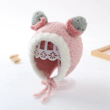 Load image into Gallery viewer, Babymoon Baby Fruit Strawberry Design Ear Cap with String Winter Kids Hat Boys Girls Cap | Pink | 2-8 Year