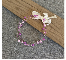 Load image into Gallery viewer, Babymoon Baby Girl' s Pearl Designer Headband | Girls Hair Accessories | Purple-Pink