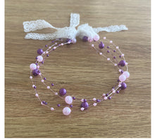 Load image into Gallery viewer, Babymoon Baby Girl' s Pearl Designer Headband | Girls Hair Accessories | Purple-Pink