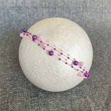 Load image into Gallery viewer, Babymoon Baby Girl' s Pearl Designer Headband | Girls Hair Accessories | Purple-Pink