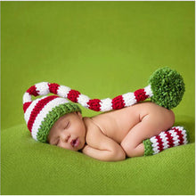 Load image into Gallery viewer, Babymoon Baby Long Tail Ball Cap | Baby Photography Props | Costume | Red-Green
