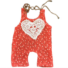 Load image into Gallery viewer, Babymoon Set of 2 | Popcorn Romper with Cap | Baby Photoshoot Props Costumes | 0-3 months | Red