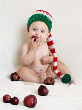 Load image into Gallery viewer, Babymoon Baby Long Tail Ball Cap | Baby Photography Props | Costume | Red-Green
