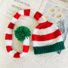 Load image into Gallery viewer, Babymoon Baby Long Tail Ball Cap | Baby Photography Props | Costume | Red-Green