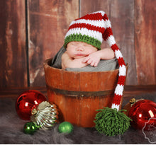 Load image into Gallery viewer, Babymoon Baby Long Tail Ball Cap | Baby Photography Props | Costume | Red-Green