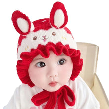 Load image into Gallery viewer, Babymoon Unisex Rabbit Winter Boy’s Girls Kids Cap Hat Baby Headwear | 0-24 M | Red