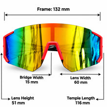 Load image into Gallery viewer, Babymoon Stylish Boys Girls Sports Kids Sunglasses Goggles with Case | Red
