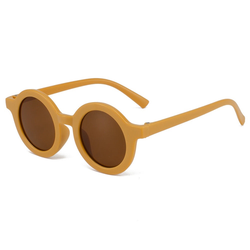 Babymoon Kids Round Shaped Summer Stylish Sunglasses | Goggles | For Girls & Boys | Yellow