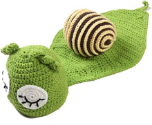 Load image into Gallery viewer, Babymoon Snail Newborn Photography Crochet Outfit Costume - Green