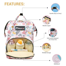 Load image into Gallery viewer, Babymoon Mother Diaper Bag Lightweight Multifunctional Travel Unisex Diaper Backpack - Peach Shapes
