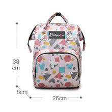 Load image into Gallery viewer, Babymoon Mother Diaper Bag Lightweight Multifunctional Travel Unisex Diaper Backpack - Peach Shapes