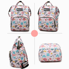 Load image into Gallery viewer, Babymoon Mother Diaper Bag Lightweight Multifunctional Travel Unisex Diaper Backpack - Peach Shapes
